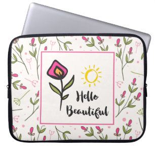 Protection Pour Ordinateur Portable Bonjour Belle Jolie Orange Rose Orange Fleur Sauva