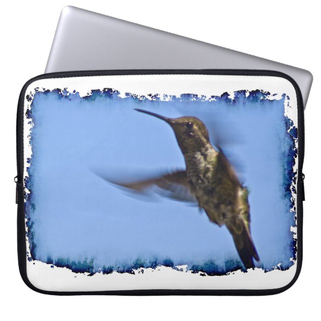 Protection Pour Ordinateur Portable Bord blanc colibri (Devant)