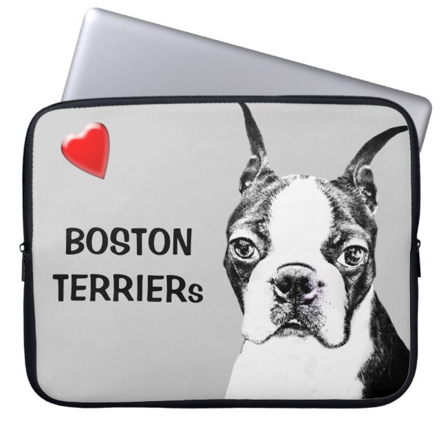 Protection Pour Ordinateur Portable Boston Terrier (Devant)