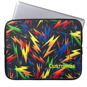 Protection Pour Ordinateur Portable Boulons de foudre colorés Motif