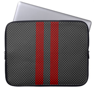 Protection Pour Ordinateur Portable Burgundy Red Carbon Style Racing