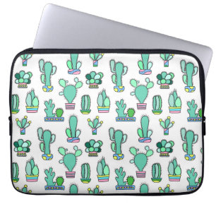Protection Pour Ordinateur Portable Cactus vert en bon état et motif succulent de