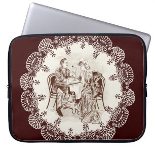 Protection Pour Ordinateur Portable café et amour
