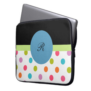 Protection Pour Ordinateur Portable Caisse d'ordinateur portable de monogramme coloré