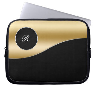 Protection Pour Ordinateur Portable Caisse d'ordinateur portable de monogramme d'or