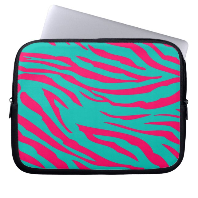 Protection Pour Ordinateur Portable Caisse protectrice animale d'impression turquoise (Devant)