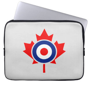 Protection Pour Ordinateur Portable Canadian Maple Leaf Roundel Mod BLEU