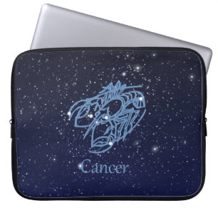 Protection Pour Ordinateur Portable Cancer Constellation and Zodiac Sign with Stars
