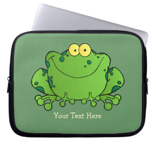 Protection Pour Ordinateur Portable Cas heureux de grenouille (personnalisée)