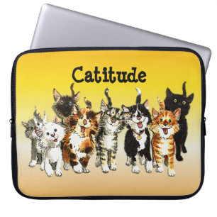 Protection Pour Ordinateur Portable Catitude Cute Kitty Chats Portable Manche