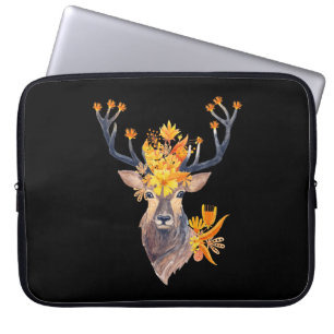 Protection Pour Ordinateur Portable Cerf aux fleurs
