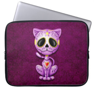 Protection Pour Ordinateur Portable Chaton de sucre de zombi, pourpre