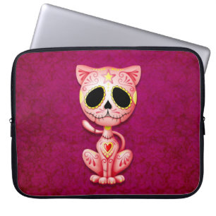 Protection Pour Ordinateur Portable Chaton de sucre de zombi, rose