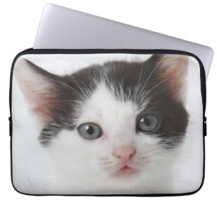 Protection Pour Ordinateur Portable Chaton repéré par noir