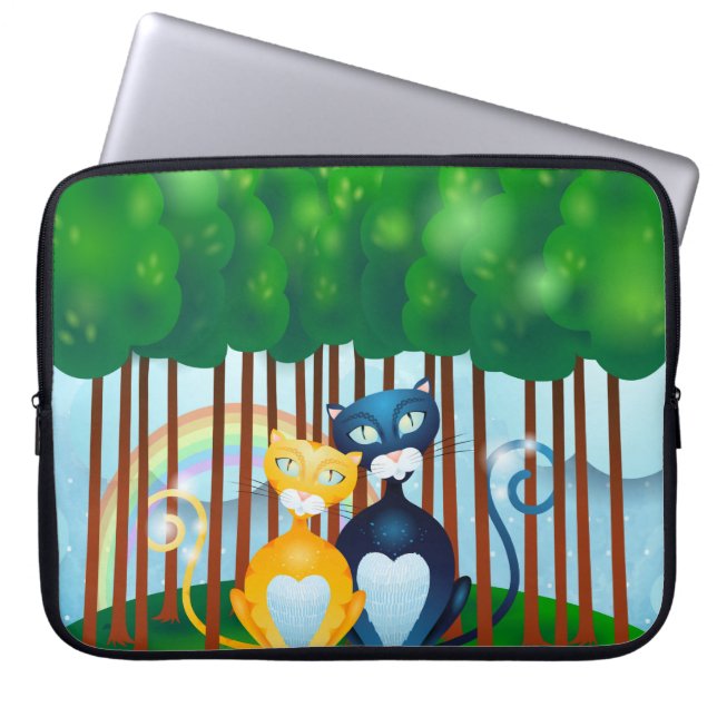 Protection Pour Ordinateur Portable Chats (Devant)