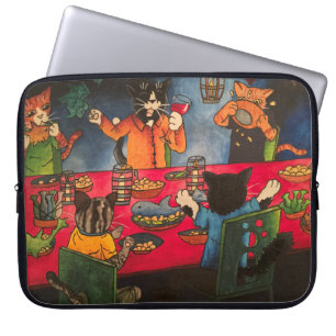 Protection Pour Ordinateur Portable Chats de fête de nuit