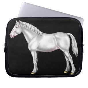 Protection Pour Ordinateur Portable Cheval de trait - blanc