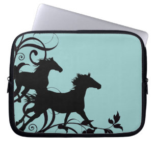 Protection Pour Ordinateur Portable Cheval sauvage noir