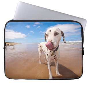 Protection Pour Ordinateur Portable Chien dalmatien sur la plage