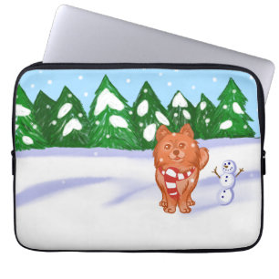 Protection Pour Ordinateur Portable Chiot à neige