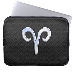 Protection Pour Ordinateur Portable Chrome Comme Aries Symbole Zodiac Style de peau se