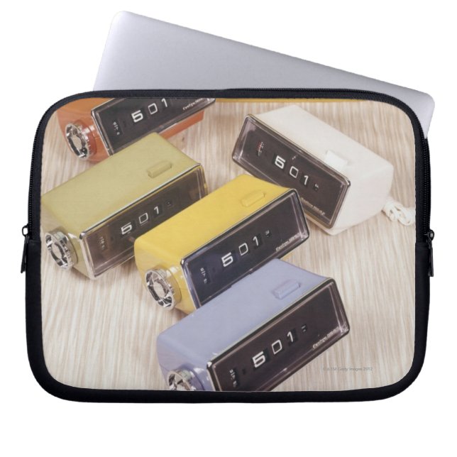 Protection Pour Ordinateur Portable Cinq horloges (Devant)