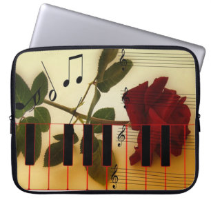 Protection Pour Ordinateur Portable Clé d'ordinateur portable de piano musicale