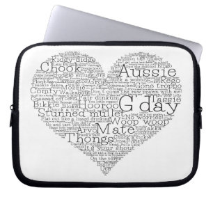 Protection Pour Ordinateur Portable Coeur d'argot australien