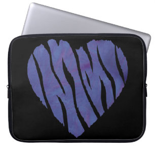 Protection Pour Ordinateur Portable Coeur pourpre Poster de animal Zebra