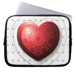 Protection Pour Ordinateur Portable Coeur rouge, manche portable