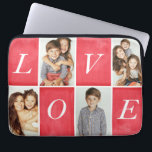 Protection Pour Ordinateur Portable Collage photo Chic Love 4<br><div class="desc">Montrez vos photos préférées avec cet élégant collage 4-Photo qui dit "Amour".</div>