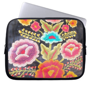 Protection Pour Ordinateur Portable Conception mexicaine de broderie