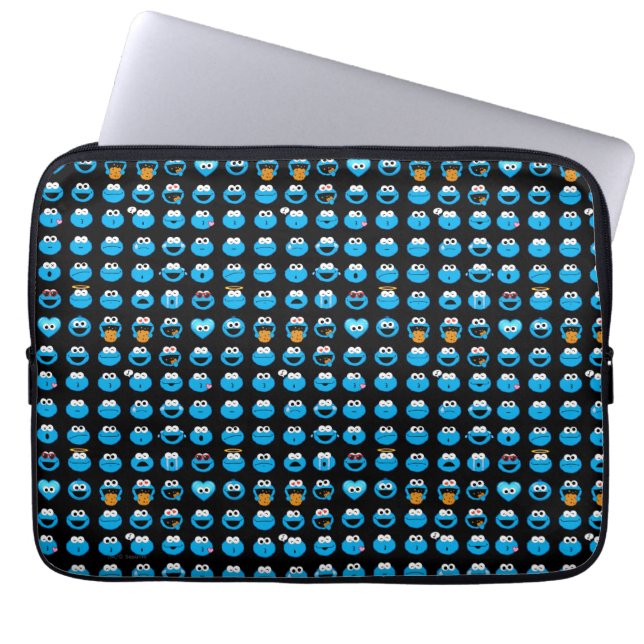 Protection Pour Ordinateur Portable Cookie Monster Emoji Motif (Devant)