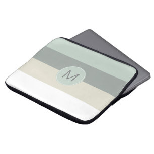 Protection Pour Ordinateur Portable Cool minimaliste rayures Motif avec votre monogram