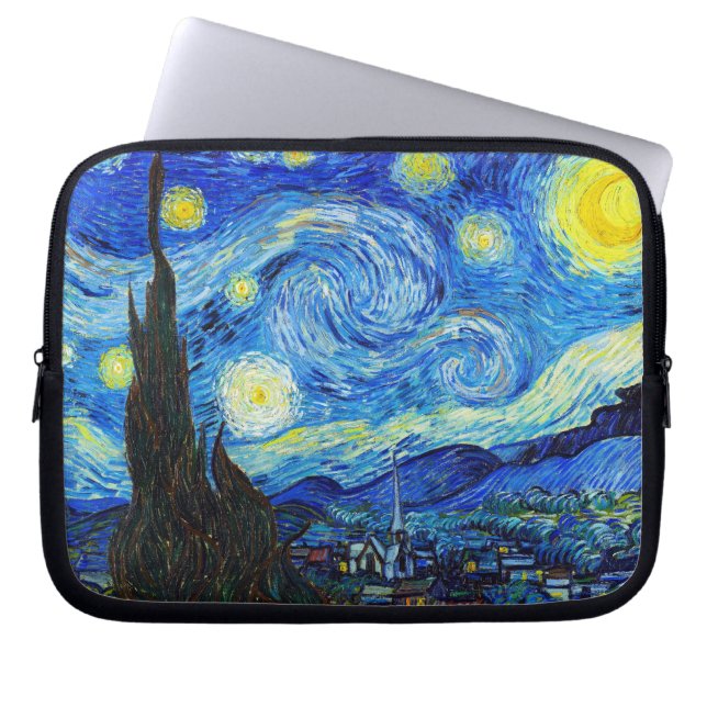 Protection Pour Ordinateur Portable Cool Starry Night Vincent Van Gogh peinture (Devant)