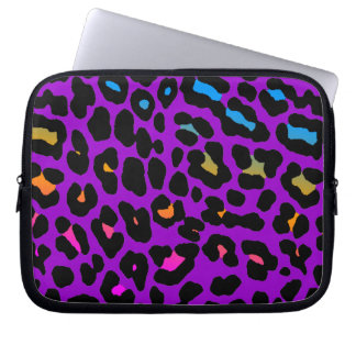 Protection Pour Ordinateur Portable Corey Tiger 80s Néon Imprimé Léopard