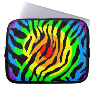 Protection Pour Ordinateur Portable Corey Tiger Impression Néon des Années 80 Tigre