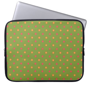 Protection Pour Ordinateur Portable Couleurs de pavot Pois Neoprène