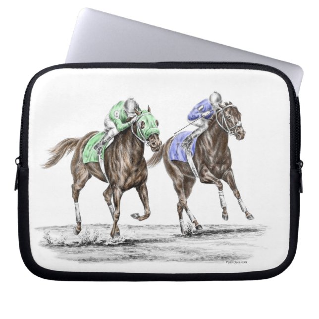 Protection Pour Ordinateur Portable Course de chevaux à Thoroughbred (Devant)