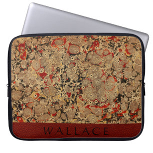 Protection Pour Ordinateur Portable Couverture de livre marbrée modelée par cru