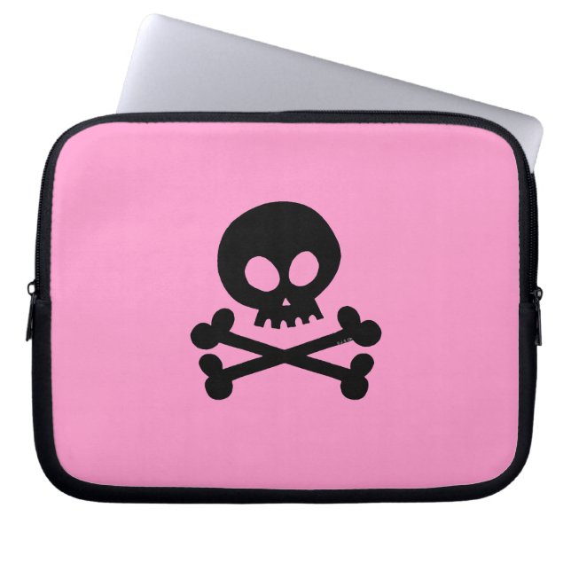 Protection Pour Ordinateur Portable Crâne noir (Devant)