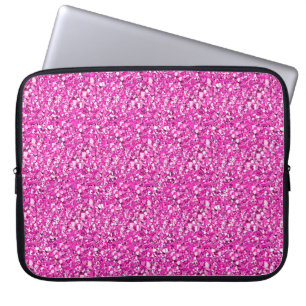 Protection Pour Ordinateur Portable cristal druzy - rose fuchsia