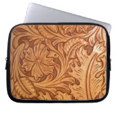 Protection Pour Ordinateur Portable Cuir rustique brun de l'Ouest (Devant)