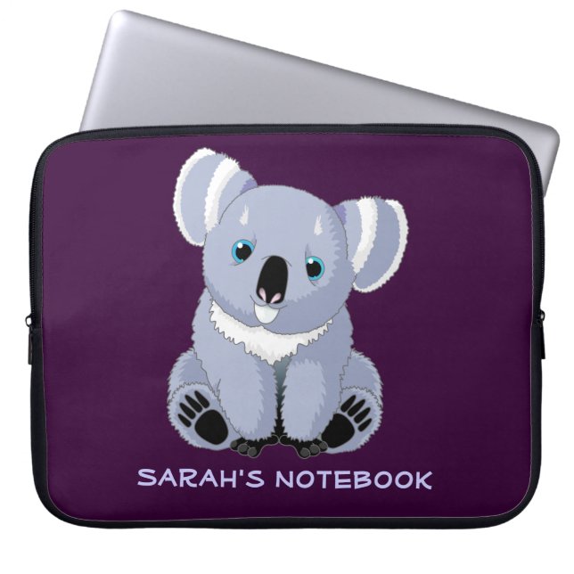 Protection Pour Ordinateur Portable Cute Koala personnalisée (Devant)