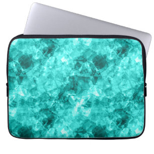 Protection Pour Ordinateur Portable Cyan Crumpled Texture