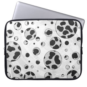 Protection Pour Ordinateur Portable Dalmatien Points Noirs et Blancs