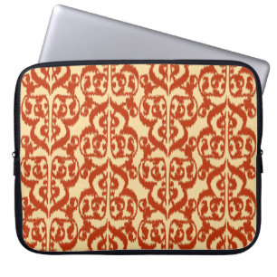 Protection Pour Ordinateur Portable Damassé maure d'Ikat - mandarine