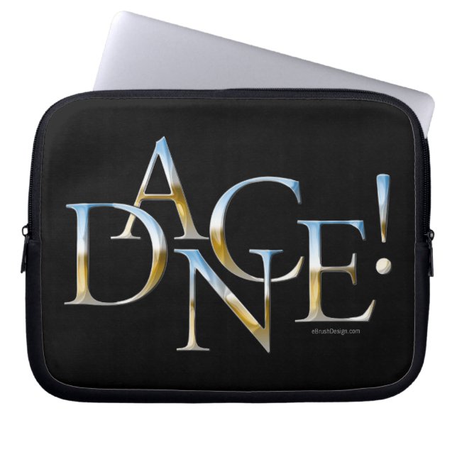 Protection Pour Ordinateur Portable Danse ! (Chrome) (Devant)