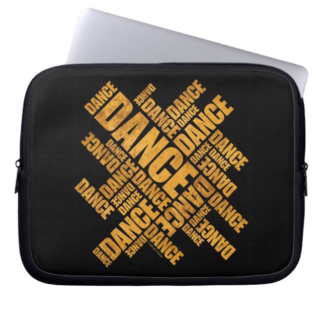 Protection Pour Ordinateur Portable Danse typographique (Devant)
