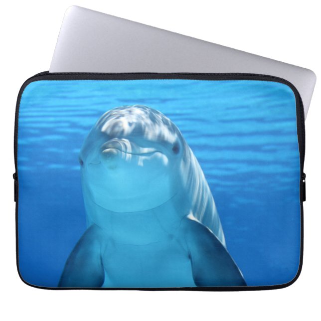 Protection Pour Ordinateur Portable Dauphin heureux (Devant)